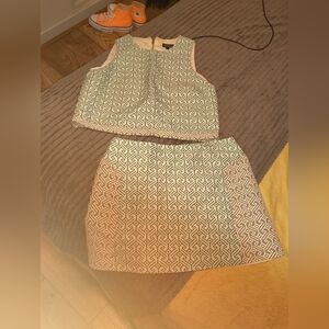 Crop top and mini skirt